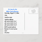 ラスベガスの家族会の招待状 インビテーションポストカード (裏面)