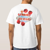 ラスベガスの幸運ながらくたの射手のワイシャツへの歓迎 Tシャツ (裏面)