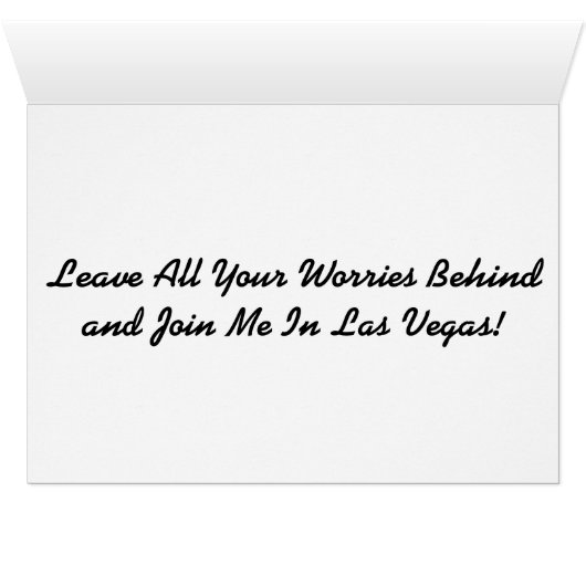 ラスベガスの招待状の私を結合して下さい (内部横(下))