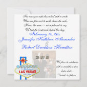 ラスベガスの新婚写真発表へ 招待状 (裏面)