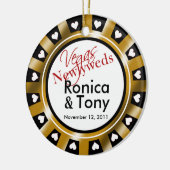 ラスベガスの新婚者のカジノの破片の写真 セラミックオーナメント (左)