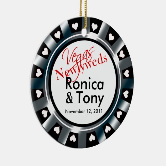 ラスベガスの新婚者のカジノの破片の写真 セラミックオーナメント (右)