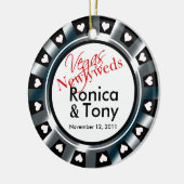 ラスベガスの新婚者のカジノの破片の写真 セラミックオーナメント (左)