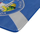 ラスベガスの旗を持つ小さなガラス製のカッティングボード カッティングボード (角)