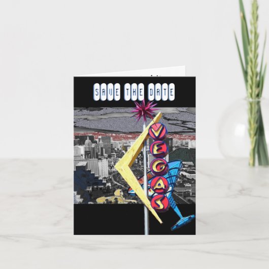 ラスベガスの日付を保モダン存結婚する カード (正面)