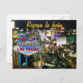 ラスベガスの日付を保存スペインの 案内ポストカード (正面/裏面)