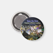 ラスベガスの日付を結婚保存 マグネット (正面/裏面)