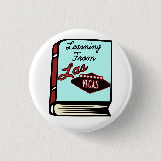 ラスベガスの本Pinから学ぶベンチュリ管 缶バッジ (正面)