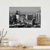ラスベガスの白黒写真 ポスター (キッチン)