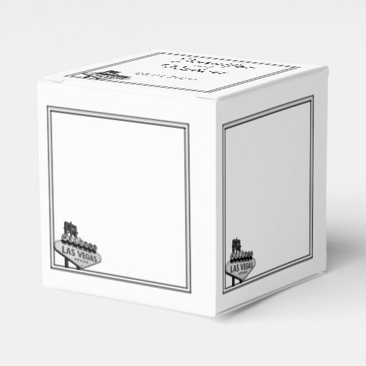 ラスベガスの目的地の結婚式のお願いボックス フェイバーボックス (正面サイド)