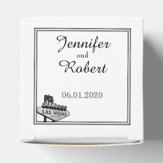 ラスベガスの目的地の結婚式のお願いボックス フェイバーボックス (上部)