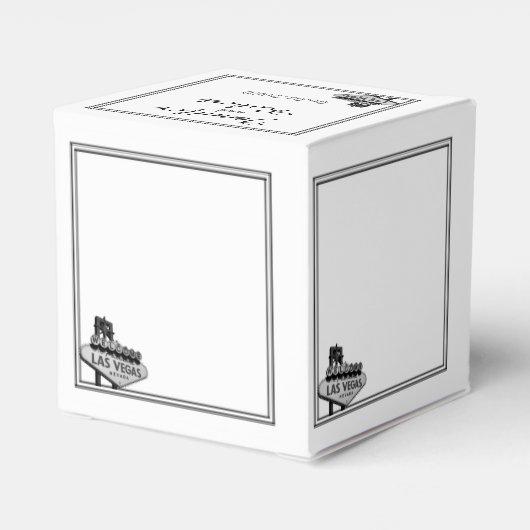 ラスベガスの目的地の結婚式のお願いボックス フェイバーボックス (裏面サイド)