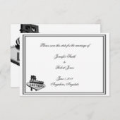 ラスベガスの目的地の結婚式の日付を保存 セーブザデート (正面/裏面)