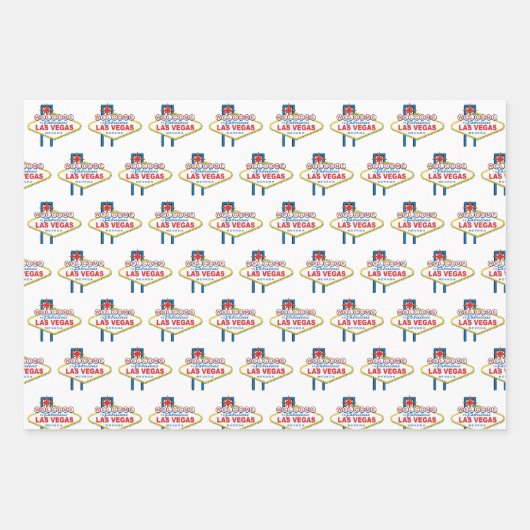 ラスベガスの看板へようこそ ラッピングペーパーシート (正面)