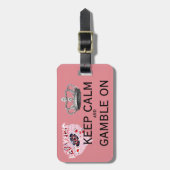 ラスベガスの穏やかなピンクを保って下さい ラゲッジタグ (正面縦)