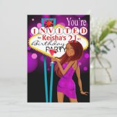 ラスベガスの第21誕生会の紫色 招待状 (スタンド正面)