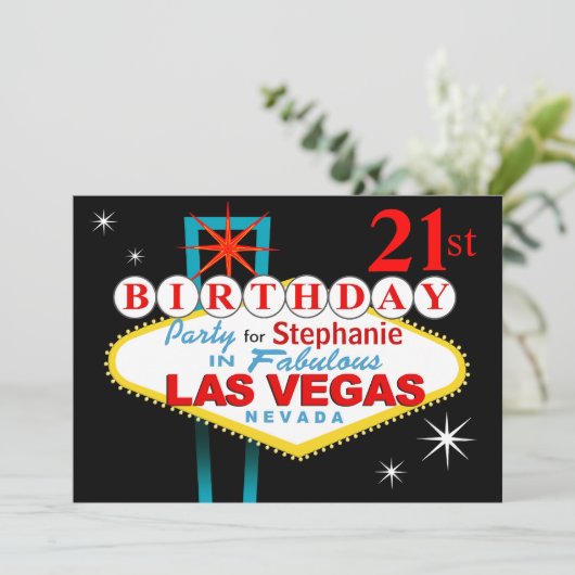ラスベガスの第21誕生会 招待状 (スタンド正面)