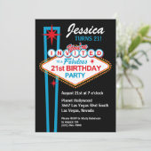 ラスベガスの第21誕生日のパーティの招待状 招待状 (スタンド正面)