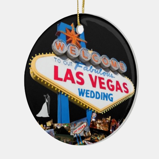 ラスベガスの素晴らしいオーナメントへようこそ結婚。 セラミックオーナメント (左)