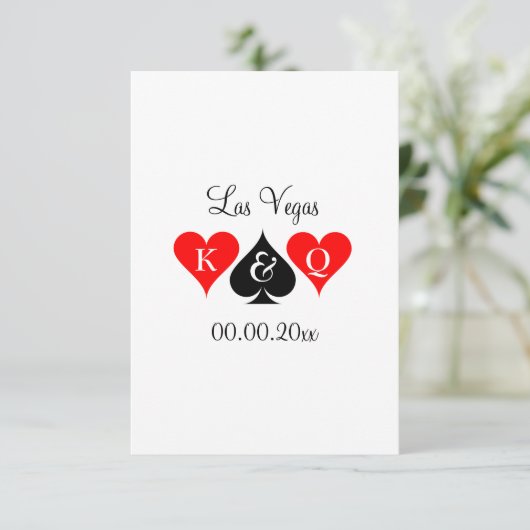 ラスベガスの結婚テーマ縦型エンクロージャカード エンクロージャーカード (スタンド正面)