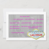 ラスベガスの結婚写真に関する発表 招待状 (裏面)