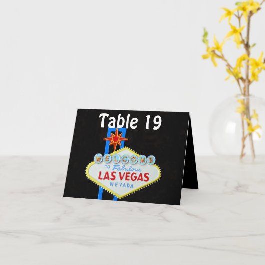 ラスベガスの結婚式によって割り当てられる座席 カード (黄色い花)
