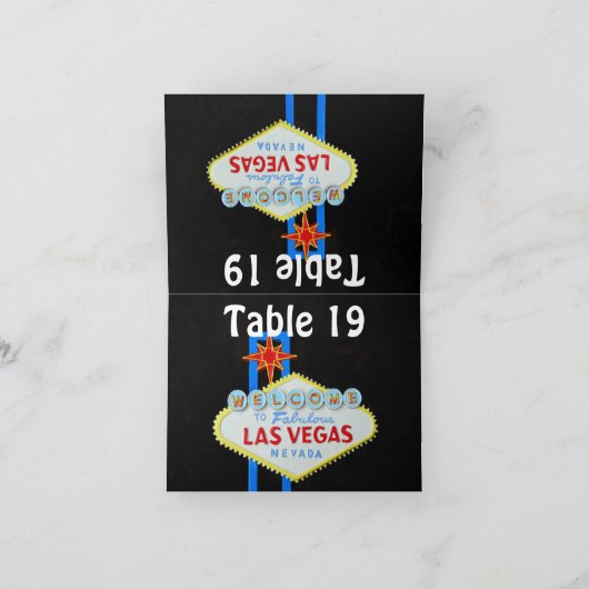 ラスベガスの結婚式によって割り当てられる座席 カード (内部)