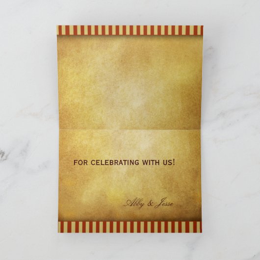 ラスベガスの結婚式のためのサンキューカード サンキューカード (内部)