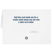 ラスベガスの結婚式のテーブル数テントカード (裏面横)