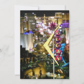 ラスベガスの結婚式のヴィンテージのネオンサイン 招待状 (裏面)