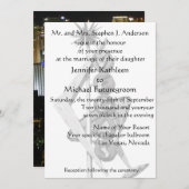 ラスベガスの結婚式のヴィンテージのネオンサイン 招待状 (正面/裏面)