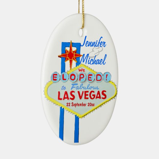 ラスベガスの結婚式の写真のオーナメント セラミックオーナメント (右)