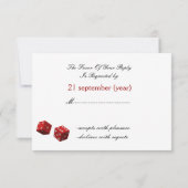 ラスベガスの結婚式の出欠 出欠カード (裏面)