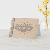 ラスベガスの結婚式の招待状 カード (黄色い花)