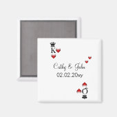 ラスベガスの結婚式の日付の磁石を保存 マグネット (正面/裏面)