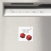 ラスベガスの結婚式の日付の磁石を保存 マグネット (インサイチュ (食洗機))