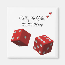 ラスベガスの結婚式の日付の磁石を保存 マグネット