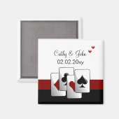 ラスベガスの結婚式の日付の磁石を保存 マグネット (正面/裏面)