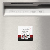 ラスベガスの結婚式の日付の磁石を保存 マグネット (インサイチュ (食洗機))