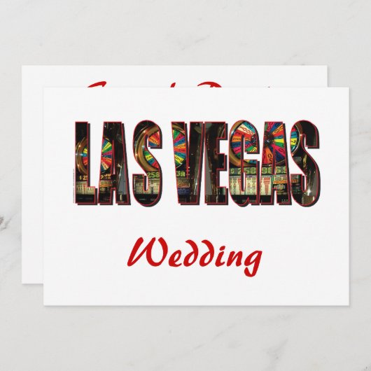 ラスベガスの結婚式の日付を保存 セーブザデート (正面/裏面)