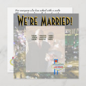 ラスベガスの結婚式の発表の写真カード 招待状 (正面/裏面)