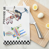 ラスベガスの結婚式の花嫁か新郎 キッチンタオル (四つ折り)