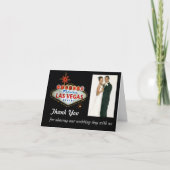 ラスベガスの結婚式は写真カード感謝していしています サンキューカード (正面)