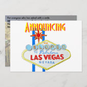 ラスベガスの結婚式私達は結び目の発表を結びました 招待状 (正面/裏面)