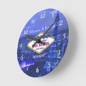 ラスベガスの結婚式 ラウンド壁時計 (傾斜)