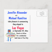 ラスベガスの結婚我々は駆け落ち 案内ポストカード (裏面)