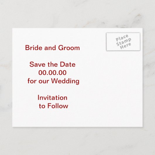 ラスベガスの署名先結婚式の日付を保存 案内ポストカード (裏面)