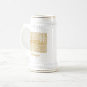 ラスベガスの華やかなスパークル バチェロレッテパーティー ビールジョッキ (正面左)