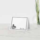 ラスベガスの行先の結婚式は感謝していしています サンキューカード (正面)