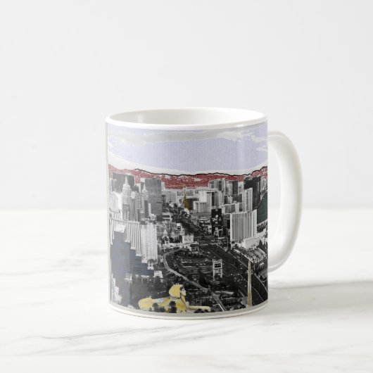 ラスベガスの誕生会のパーソナライズな印 コーヒーマグカップ (正面右)